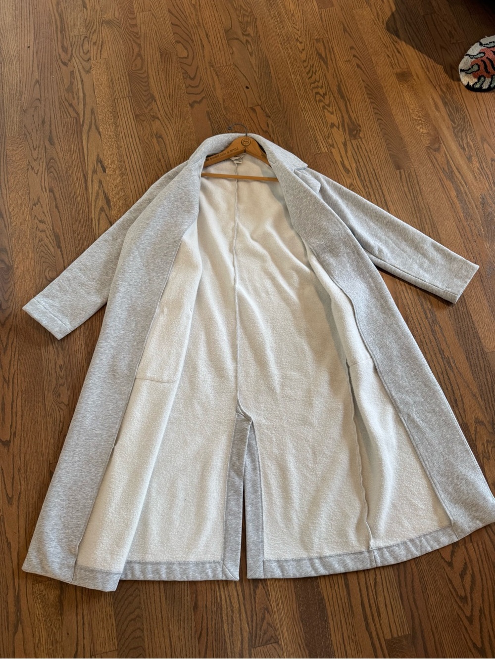 Vuori Gray Longline Open Trench Coat